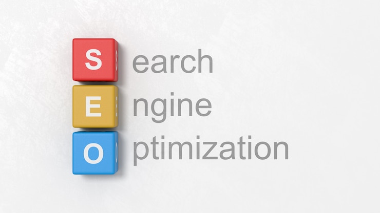 Photo search engine optimization, seo concept illustration
