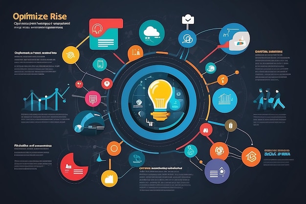 Search Engine Spotlight Infographic Concept for SEO Success