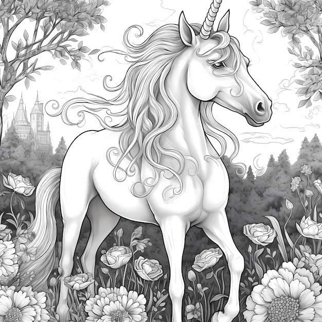 In Search of Magic Cryptid Unicorn Coloring Expedition