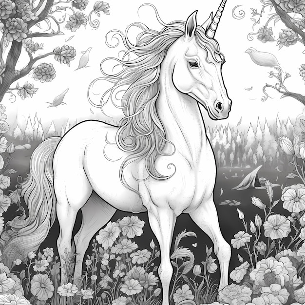 In Search of Magic Cryptid Unicorn Coloring Expedition