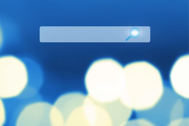 Search online on internet by seo website optimization in browser bar conceptempty search bar