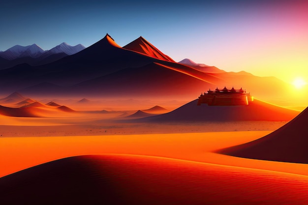 In search of shambhala tibet sunrise in desert