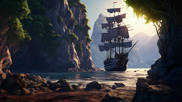 Photo search for skull islandpirate or merchant sailing