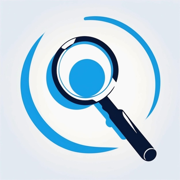 Search vector icon blue color