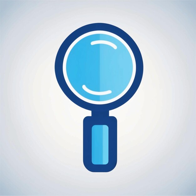 Search vector icon blue color