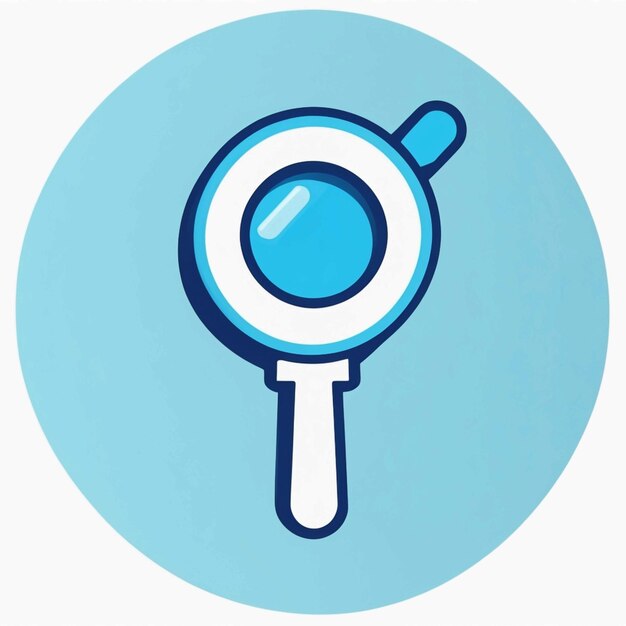 Search vector icon blue color