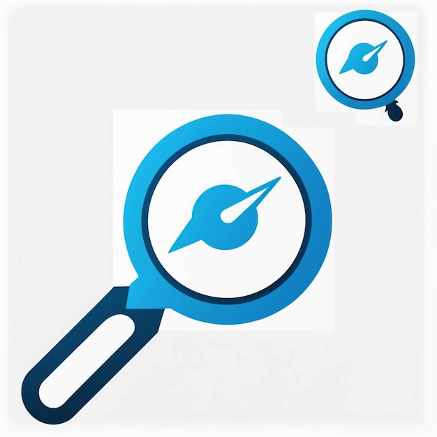 Search vector icon blue color