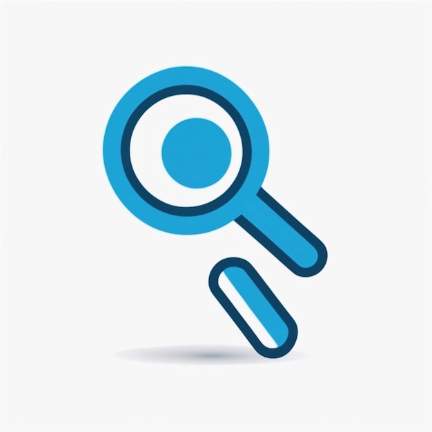 Search vector icon blue color