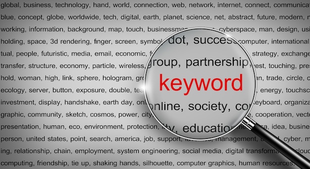 Searching internet data information network Word cloud form google Keyword research