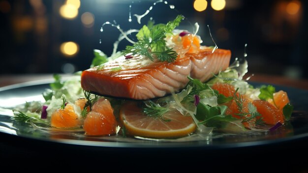 Photo seared salmon