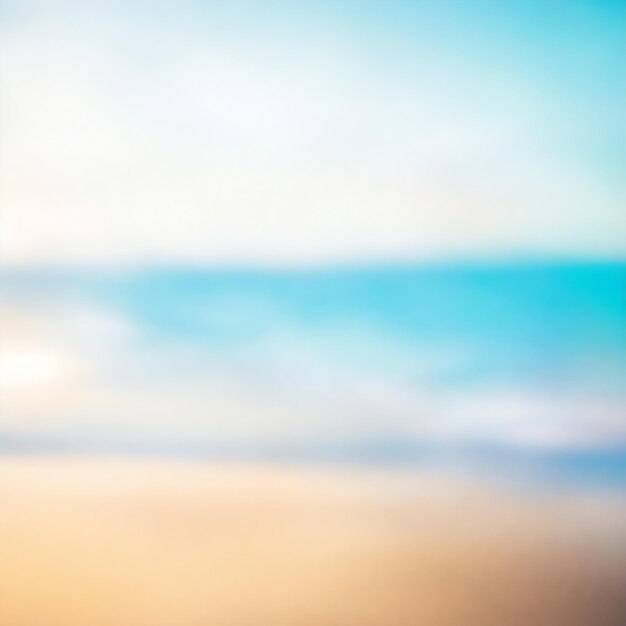 Photo seascape abstraction with beach blur background