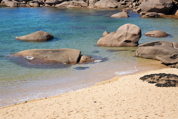 Seascape in Brittany in summer