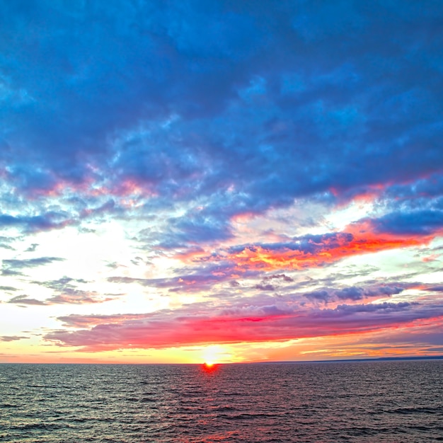 Seascape - Colorful sundown over Baltic Sea