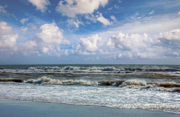 Seascape in the evening Stormy sea