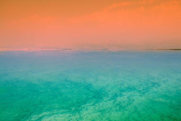 朝の海景死海の日の出