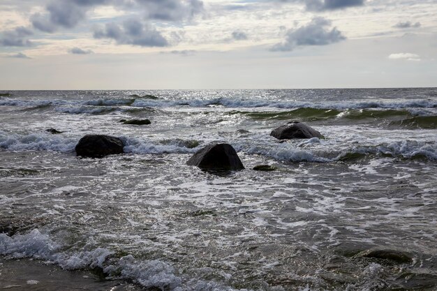 Морской пейзаж летом на Балтийском море