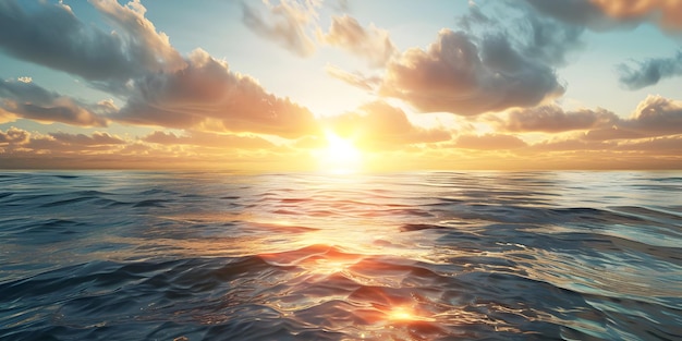 Seascape Sunrise Background Ocean Sunrise Skyline Sunrise Seascape View Ai Generated