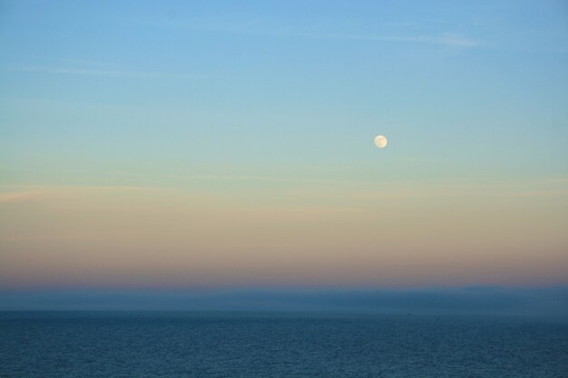 Seascape at sunset. Black Sea waters at sunset