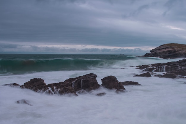 Seascape sunset, Cantabria, Spain