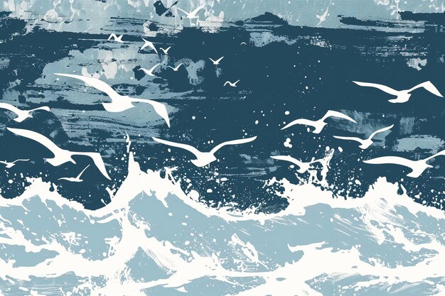 Seascape Symphony Dynamic World Oceans Day Poster Design