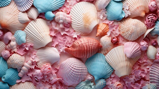 Photo seashell serenity textured background inspired by seashell texture