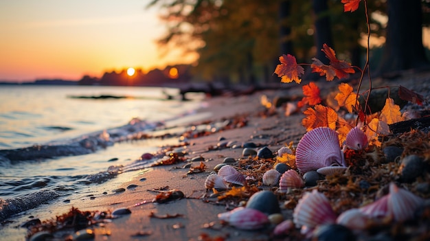 Seashells on the Shore Beauty in Nature