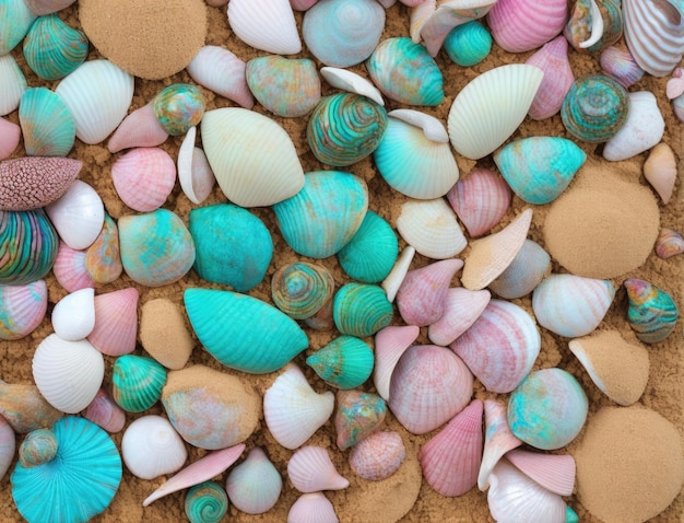 Photo seashells on a white background