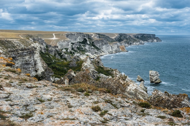 Seashore. Tarhankut, Dzhangul Russian Crimea at summer