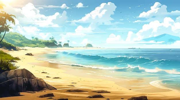 Download Anime Beach Background  Wallpaperscom