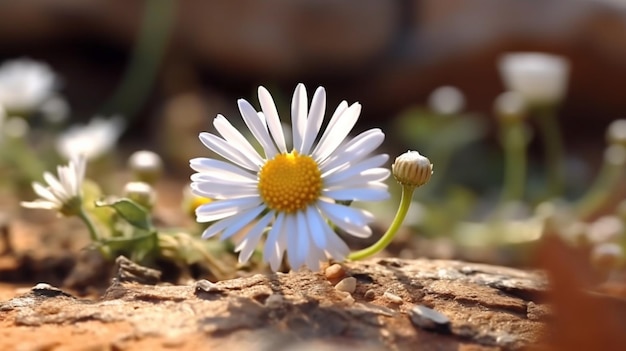 Seaside Daisy-bloem bloeide prachtig met natuurlijke achtergrond Generatieve AI