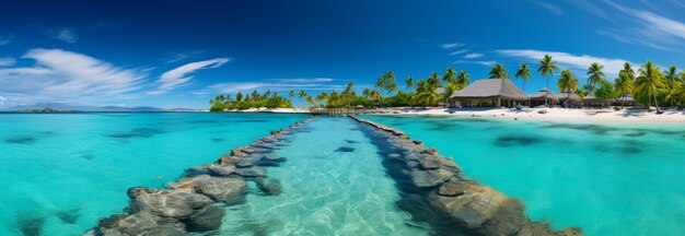 Seaside lagoon in a tropical paradise a stunning background for summer vacations