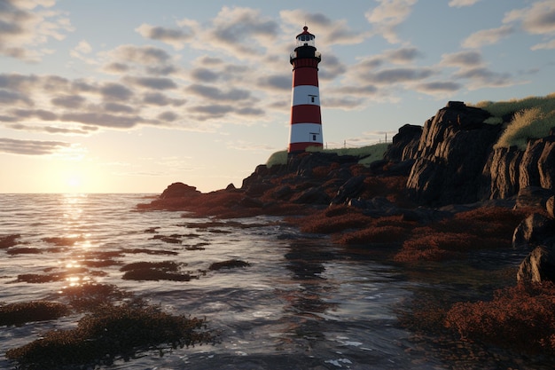 海辺の灯台