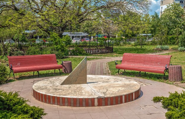 Seaside or Primorsky park in Chernomorsk Ukraine