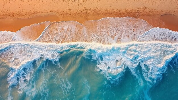 Seaside serenity beautiful ocean waves as a beach background