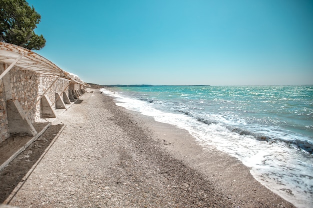 Photo seaside  on a sunny summer day