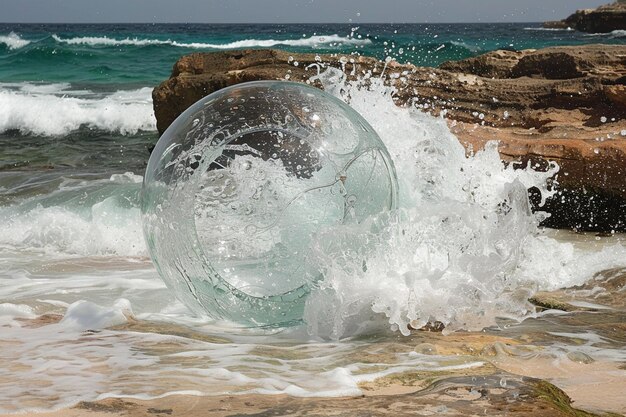 Seaside Symphony Glass Ball Water in harmonie met de Wereld Oceaan Dag Symphony