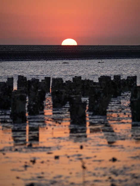 вид на море во время заката