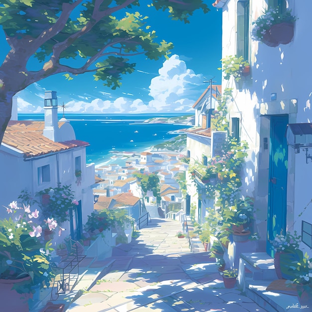 Seaside Village Mediterranean Charm