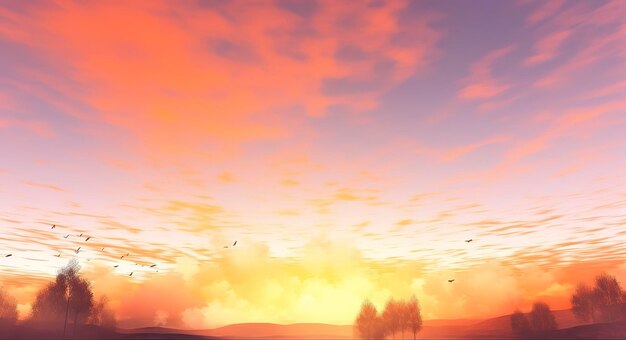 Season concept sky autumn sunrise background generate ai