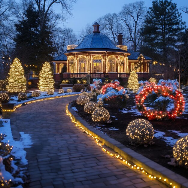 Photo season lights and decorations