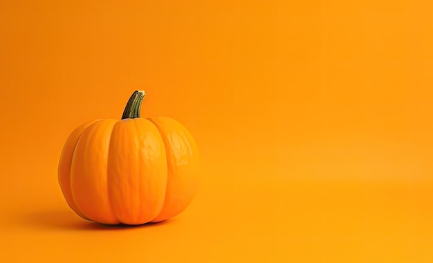 Seasonal background Wallpaper with copyspace Pumpkin on Orange color Fall Concept Generative AI