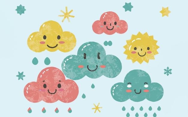 Seasonal Cloudscape Variations Diverse Elements Inspired by Nature's Seasons