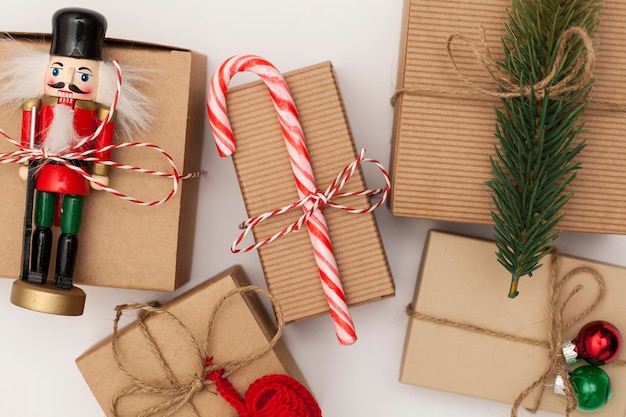 Seasonal festive christmas present boxes