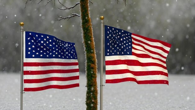 Seasonal Flag Create a seasonal variation of the American flag incorporating elements of different