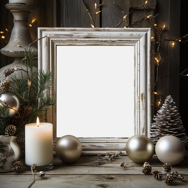 Photo seasonal mock photo frame