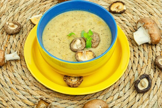 Seasonal mushroom cream soup