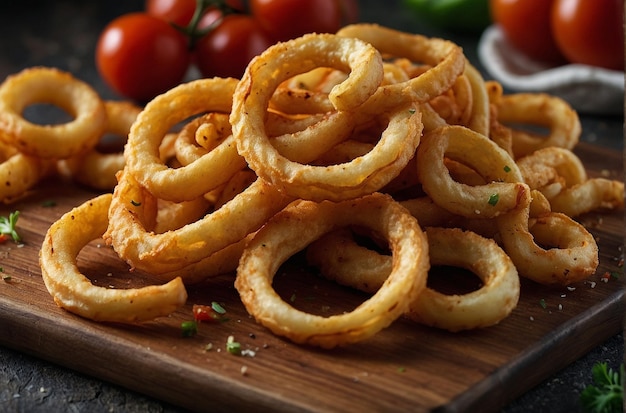 Seasoned Curly Fries on Cutting Board