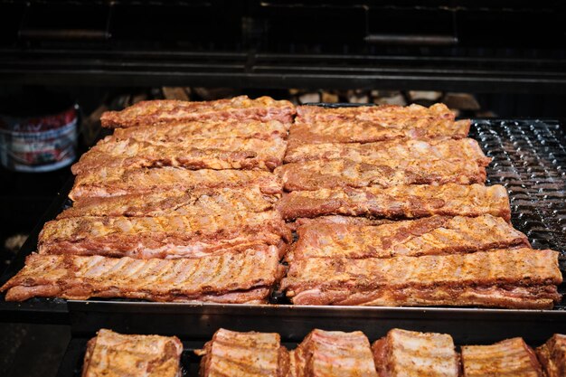 seasoned pork ribs ready for barbecue