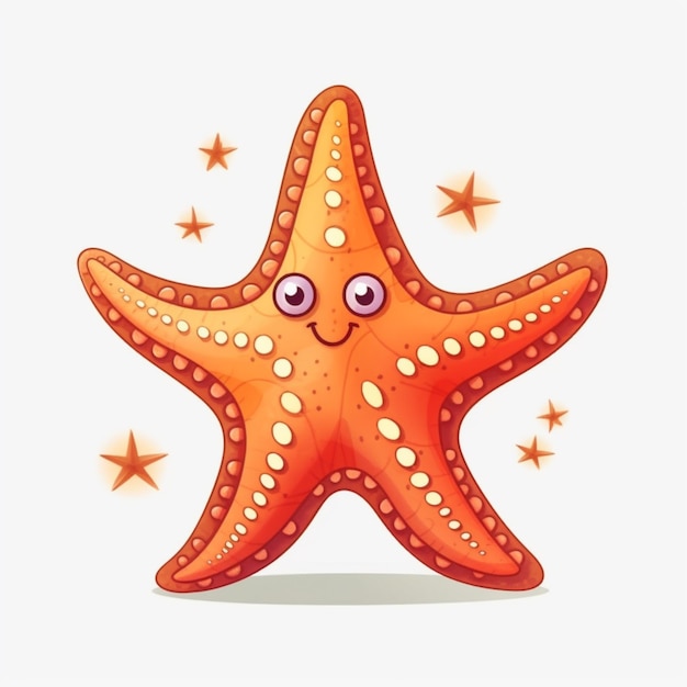 seastar clip art cartoon style