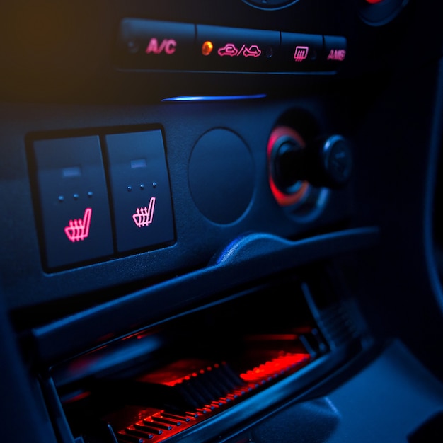 Seat heating icon in a modern car